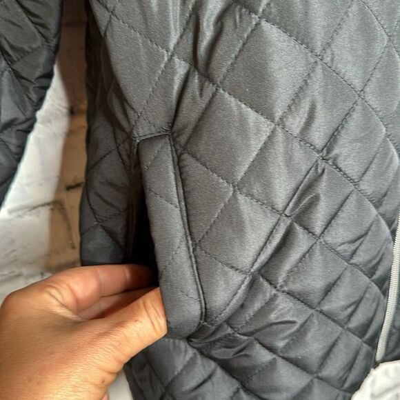NWT Kim Rogers Black Puffer Fleece Collared Jacket Coat Size Medium - Picture 4 of 7